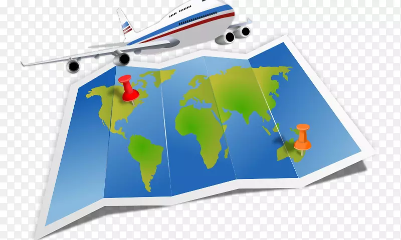 航空旅游套餐旅游代理商剪贴画-旅游