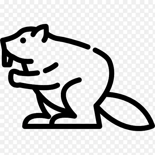 海狸科计算机图标剪贴画-海狸