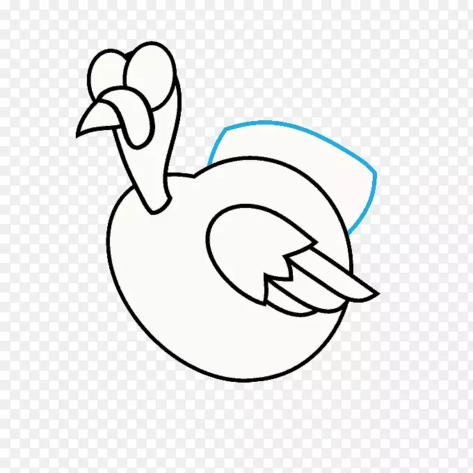 鸭火鸡肉画卡通.身体曲线
