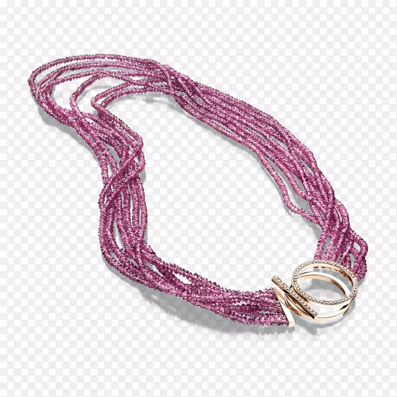 手镯紫水晶项链紫色珠宝项链