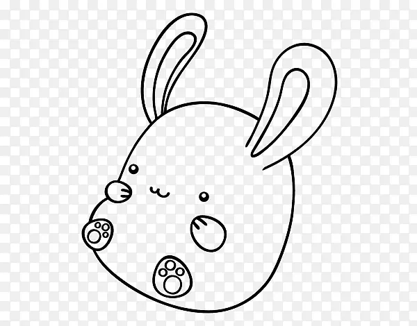欧洲兔子画复活节兔子可爱-彩色兔子