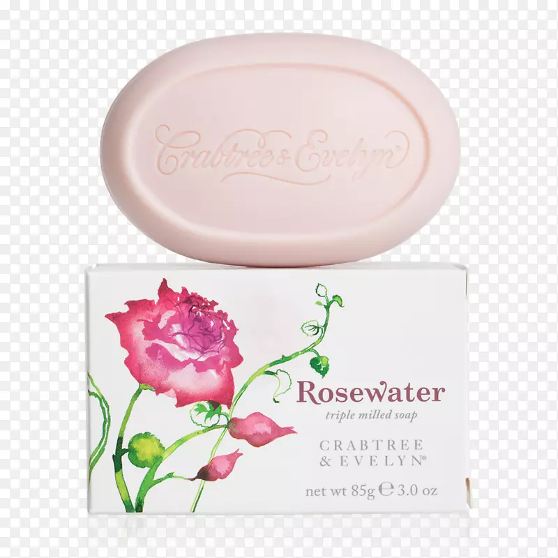 香皂树和伊芙琳玫瑰水香水-肥皂