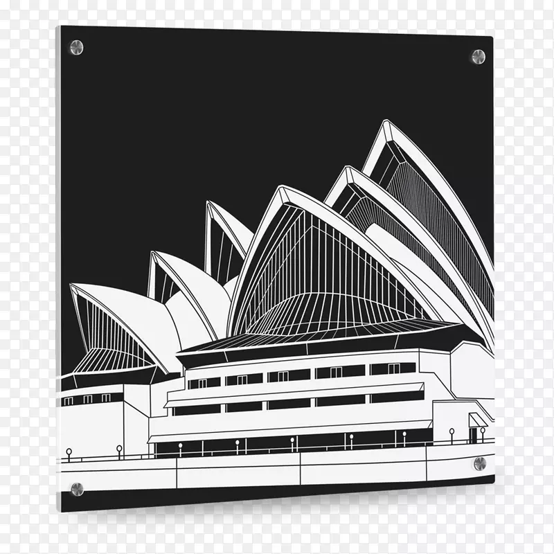 悉尼歌剧院艺术画布印刷-悉尼剪影