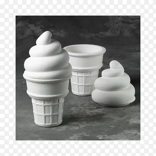 陶瓷陶器双瓷杯冰淇淋锥杯
