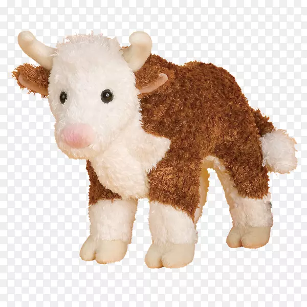 毛绒动物&可爱的玩具Hereford牛毛绒TY公司。-填充狗