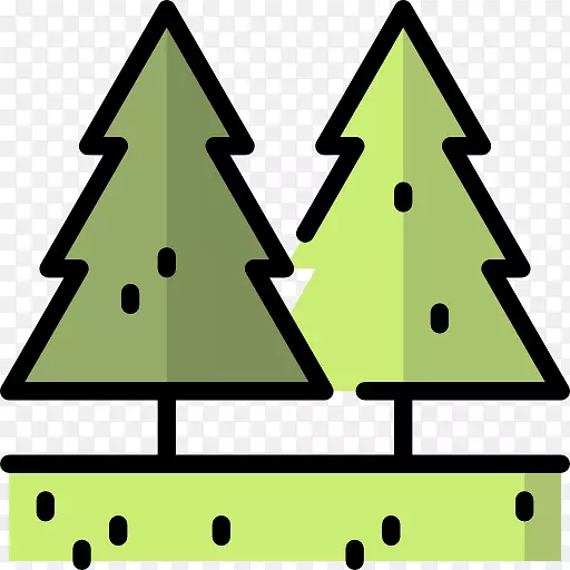 圣诞树三角剪贴画-圣诞树