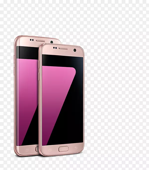 三星银河S7边缘智能手机功能手机粉红色黄金智能手机