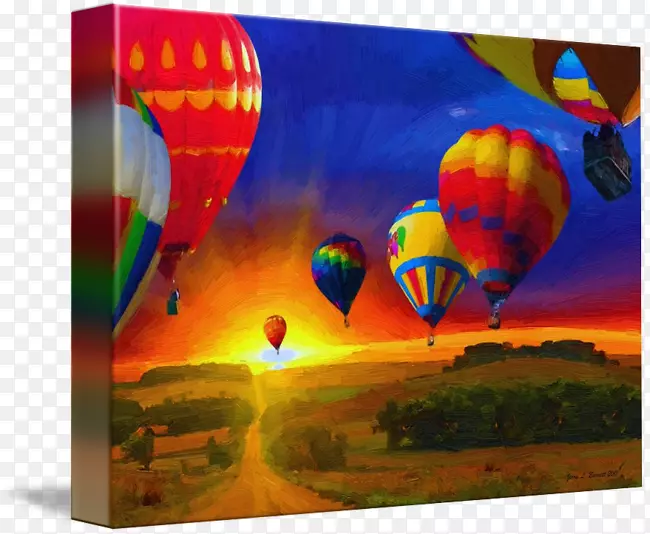 热气球绘画艺术画布印刷气球