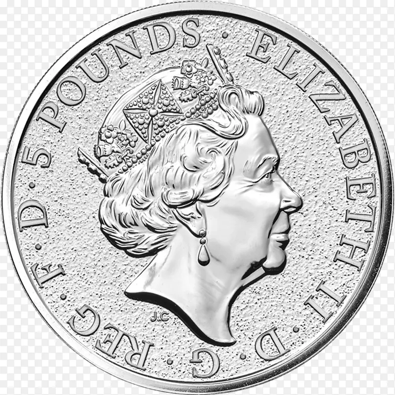 女王的野兽英国金币银币金属硬币