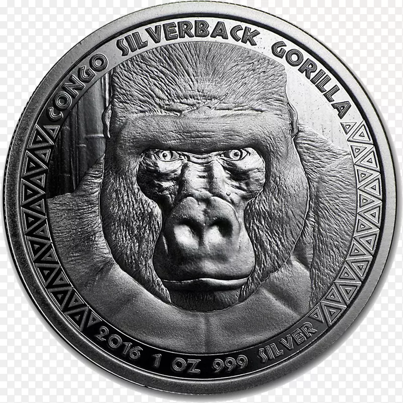 刚果大猩猩金币银币金属硬币