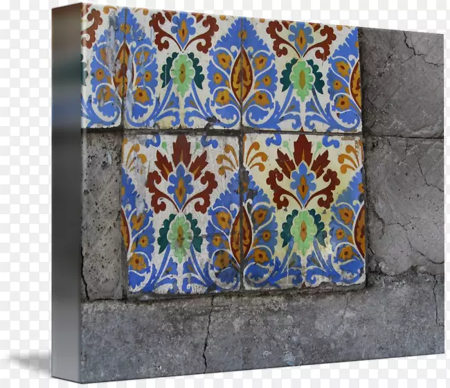 对称矩形瓷砖墨西哥图案-azulejo