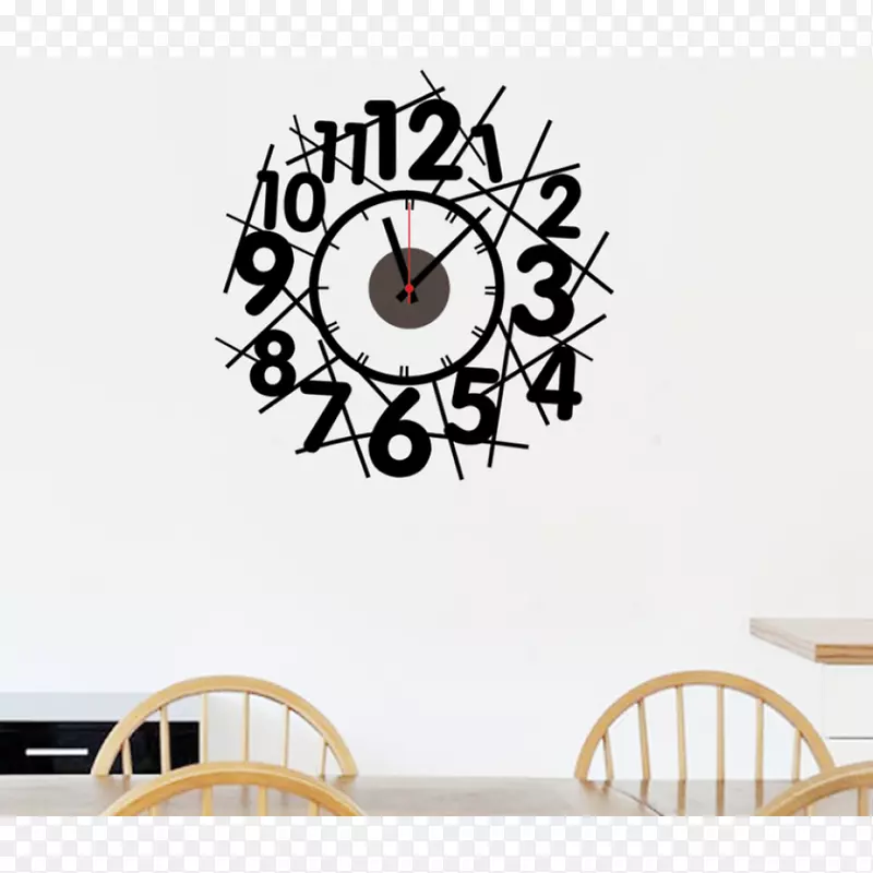 墙面装饰艺术装饰钟乙烯基组钟