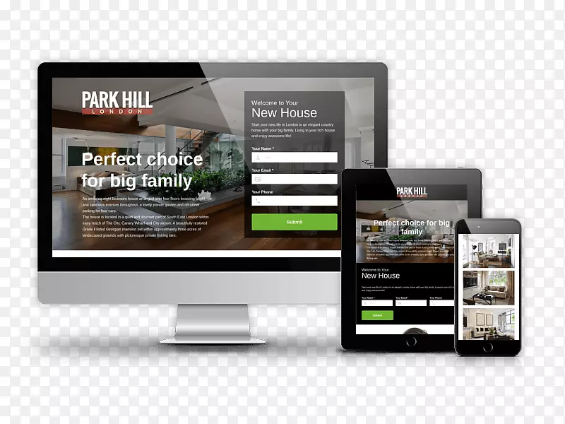 响应网页设计模板登陆网页Joomla广告-公园