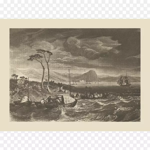 Inveraray城堡河Wye liber Studium艺术家蚀刻绘画