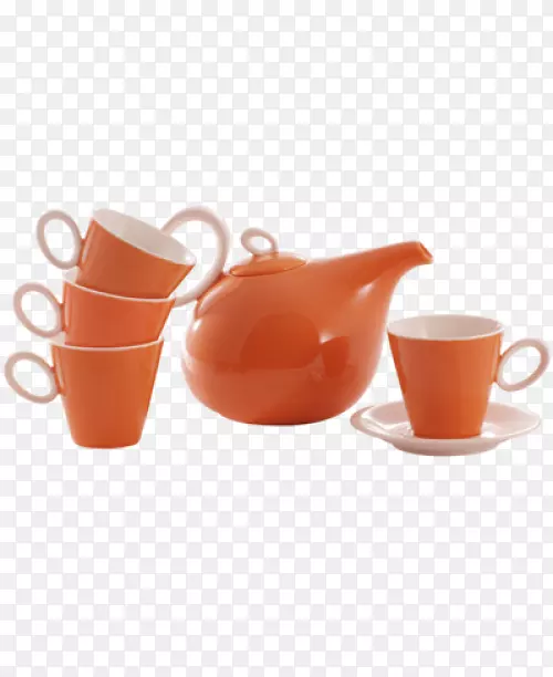 壶，咖啡杯，茶托，陶瓷杯，杯子