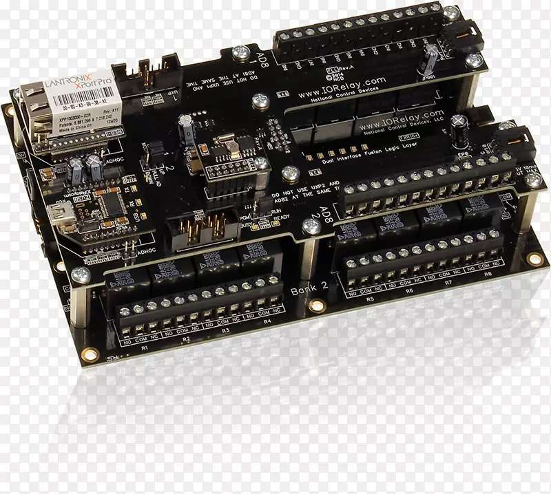 微控制器硬件编程器电子电路原型电子元件网格裂纹