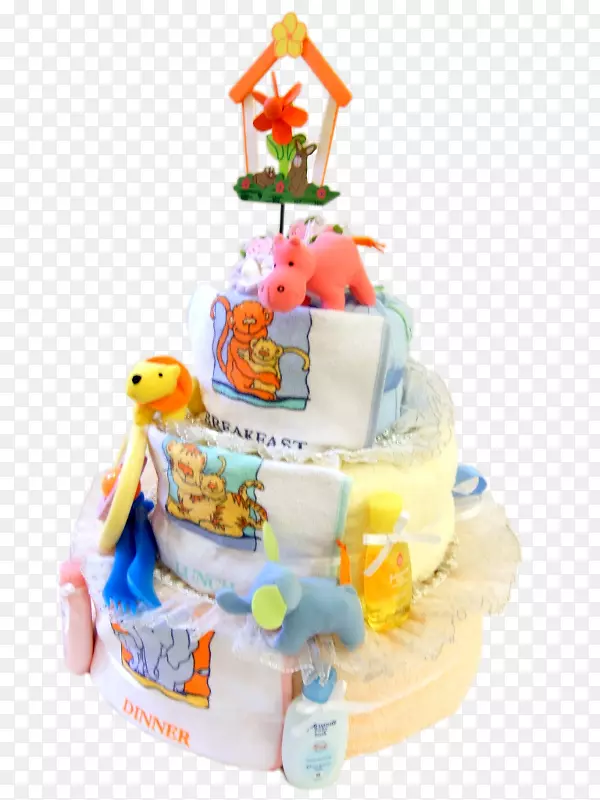 托尔特生日蛋糕装饰玩具-婴儿尿布