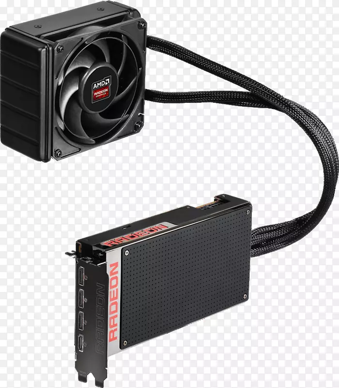 计算机系统冷却部件显卡和视频适配器和Radeon R9 FIRY x高带宽存储器和Radeon R9 FIRY x