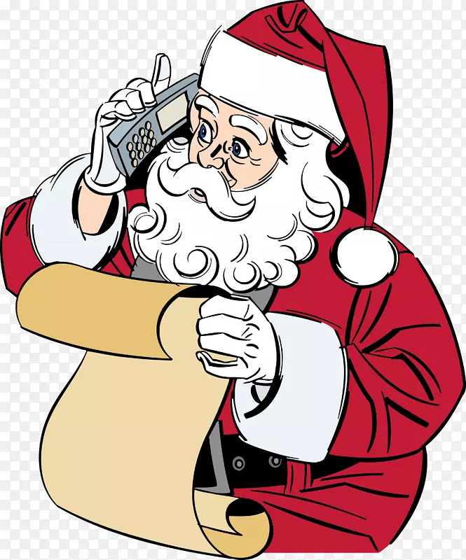 圣诞老人拇指圣诞剪贴画-圣诞老人