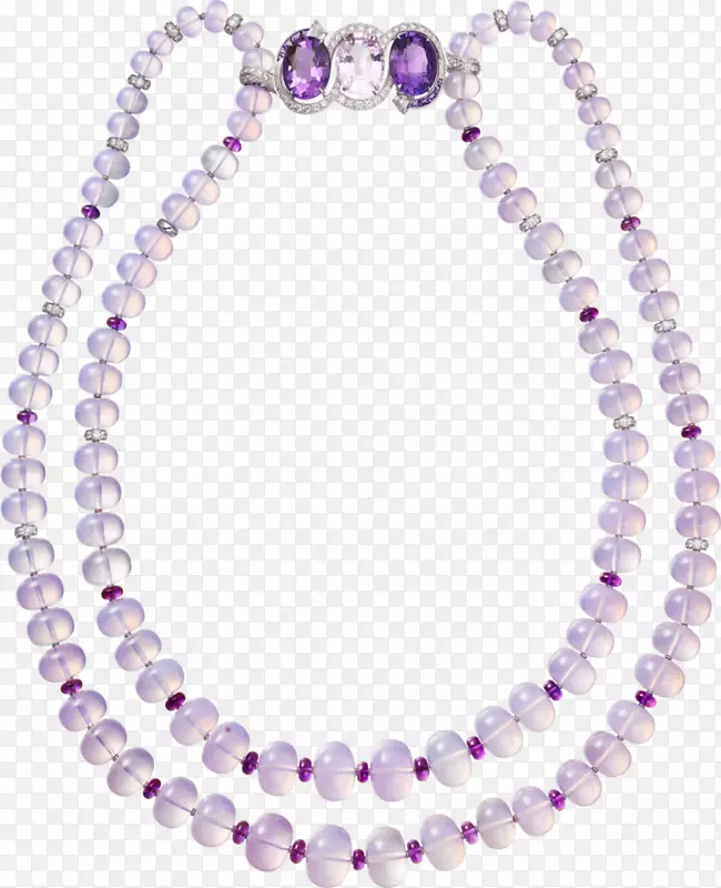 紫水晶项链珍珠卡地亚珠宝项链