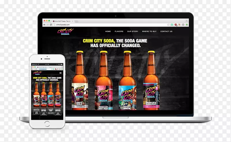 响应网页设计泡沫饮料展示广告品牌万维网