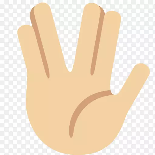 Vulcan向拇指敬礼，意思是定义手指-表情符号