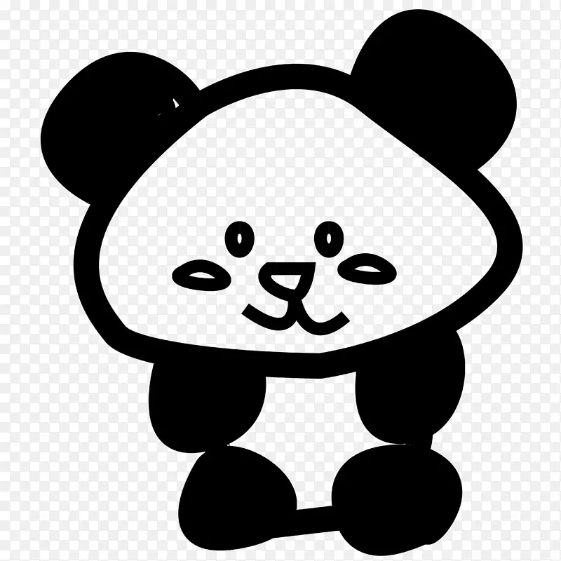 黑白艺术图片解析度剪辑艺术熊猫熊你看到了什么？