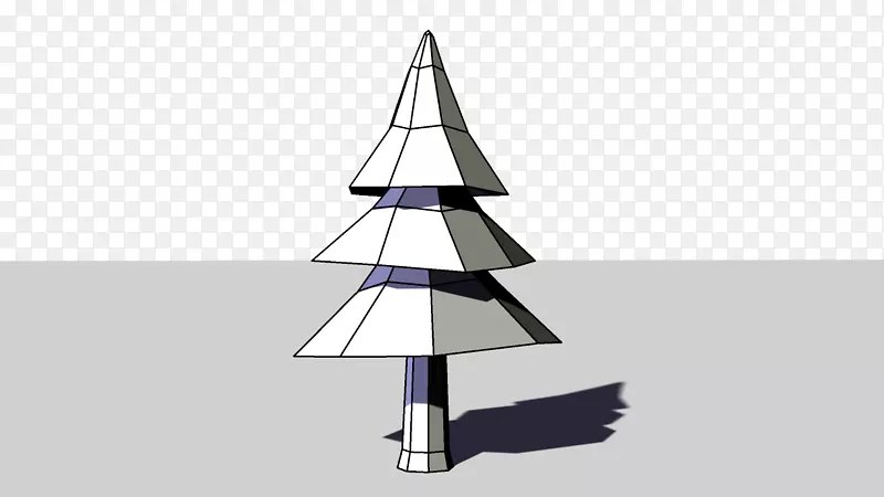 低聚圣诞树三角形多边形网格树