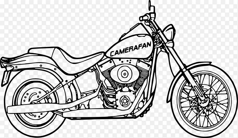 哈雷-戴维森摩托车自行车剪贴画-摩托车