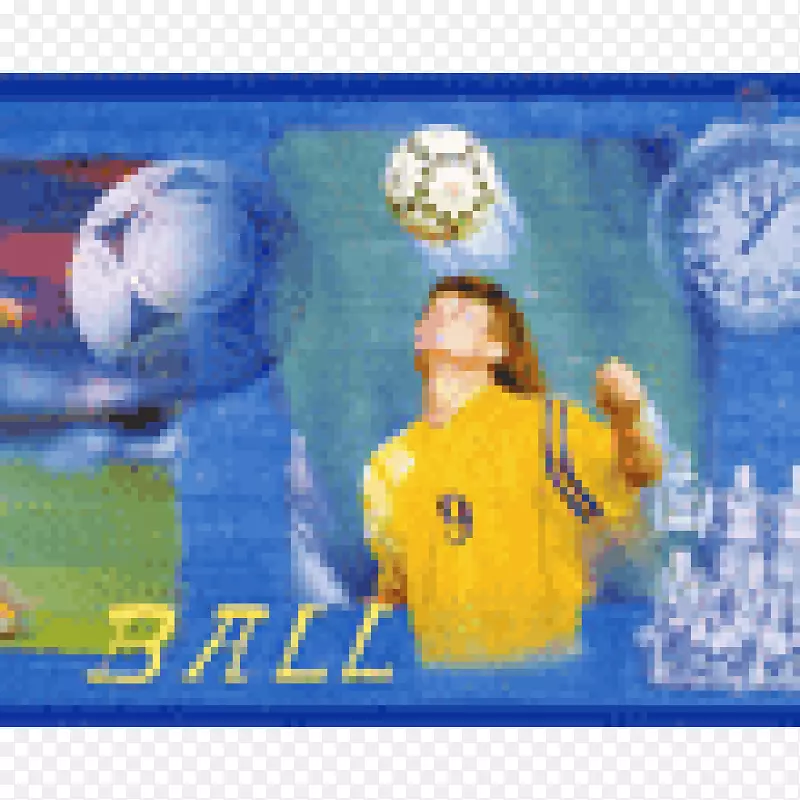 赛尼法绘画运动文字海报-足球男孩