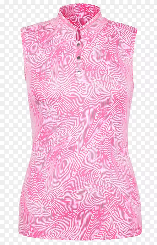 粉红色m袖衬衫连衣裙