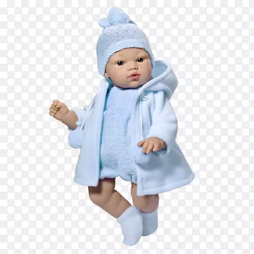 娃娃婴儿帆布大衣粉红色蓝色娃娃