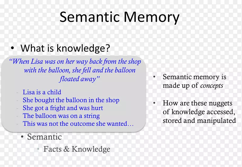 语义记忆情节记忆信息过程性记忆-记忆
