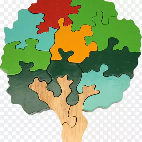 拼图树玩具纵横字谜树