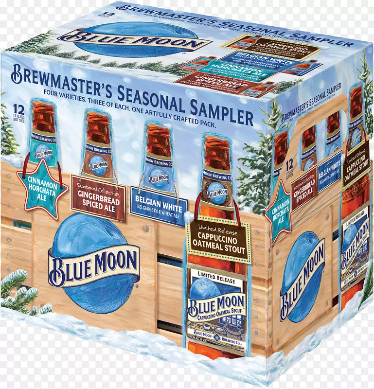 蓝月啤酒，季节性啤酒，小麦啤酒，酿造谷物和麦芽-啤酒