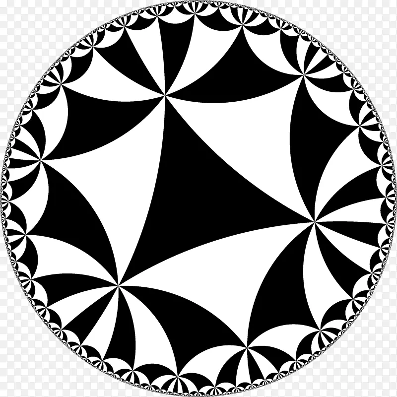 双曲几何几何镶嵌上半平面圆