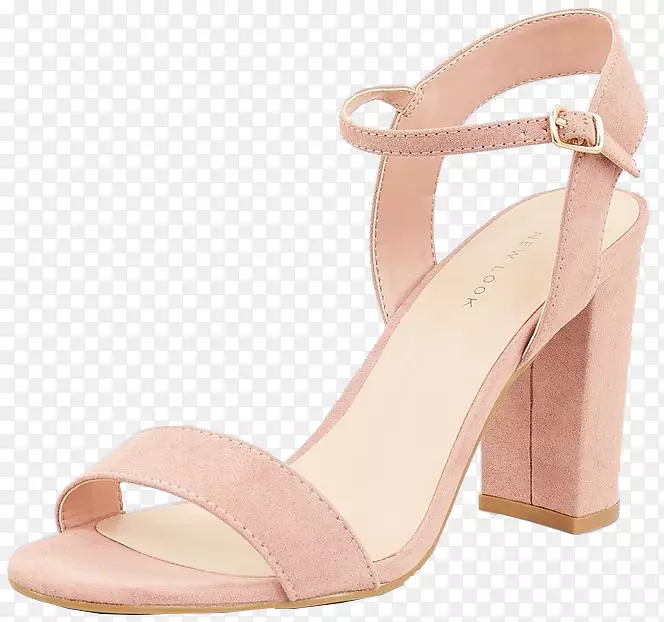 鞋跟凉鞋粉红色m鞋步行凉鞋