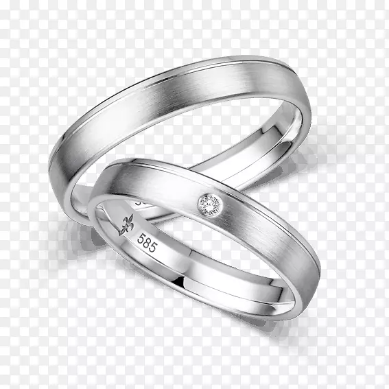 结婚戒指białe złoto银戒指