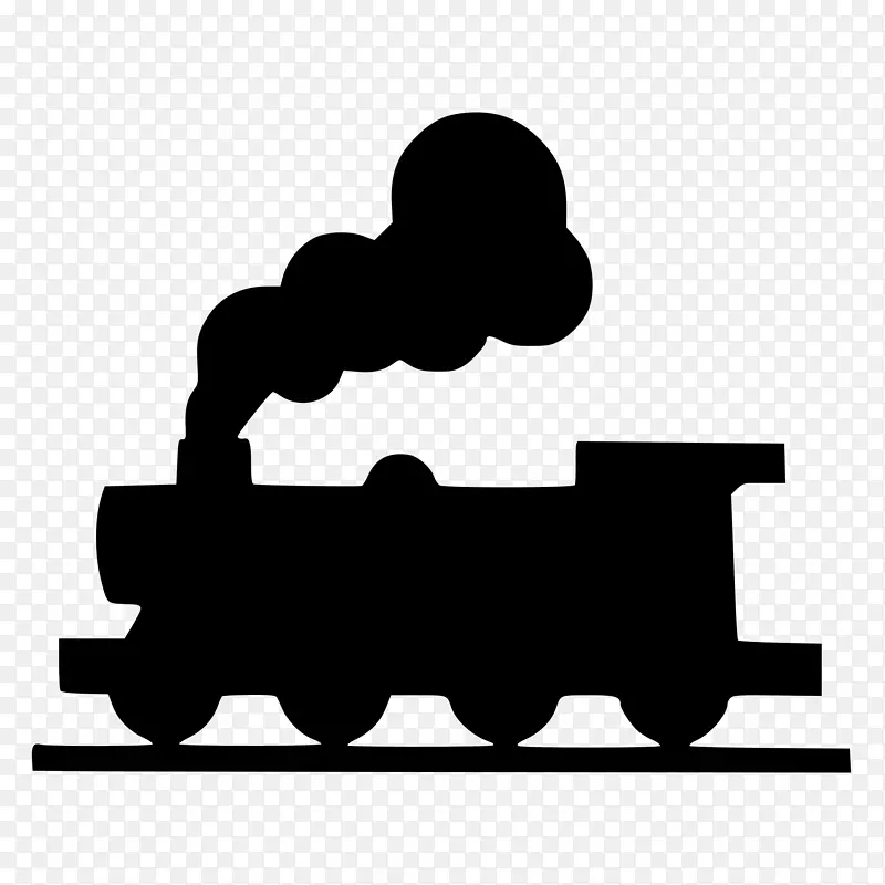 铁路运输列车剪影轨道蒸汽机车列车