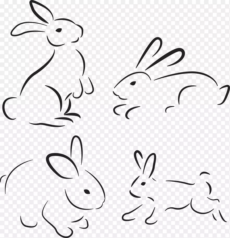 国内兔画夹艺术-兔子