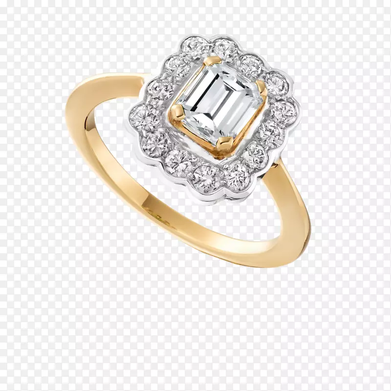 订婚戒指珠宝钻石切割红宝石戒指