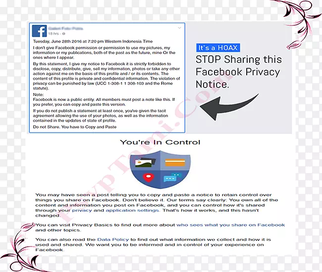 Facebook品牌隐私骗局-不要分享