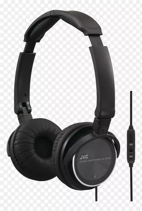 Jvc拥有带有远程和麦克风(黑色)麦克风的500 b耳机，jvc ha-sr 500-b在耳朵上耳机扁平可折叠智能麦克风黑色耳机。