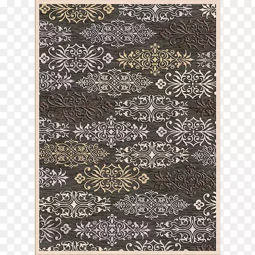 土耳其粘胶长方形地毯黑色m-surya