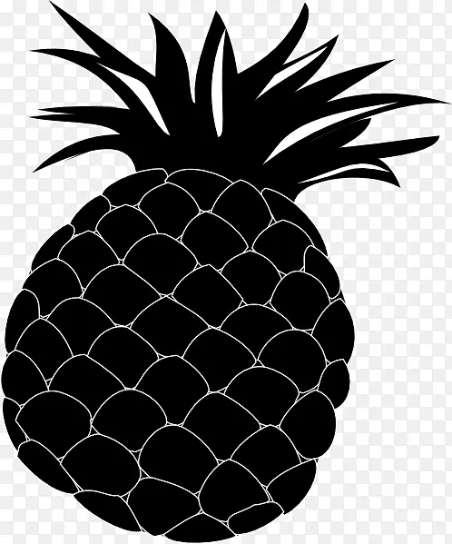 水果菠萝剪贴画-水果剪影