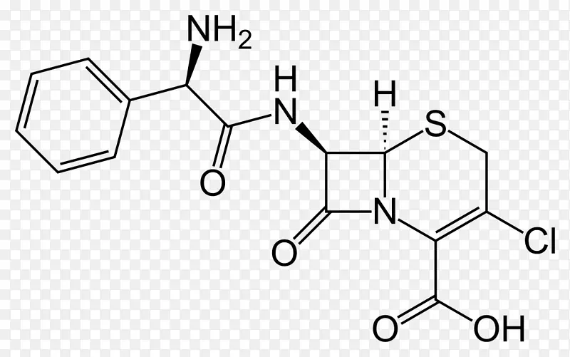 头孢克洛头孢菌素抗生素阿莫西林药物分子结构