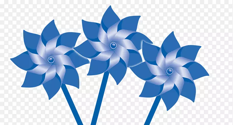 蓝色风轮：寻找孩子的幸福，花卉设计，花瓣，剪贴画