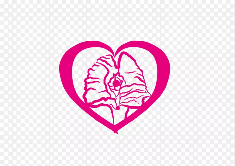 情人节标志粉红色m线字体-情人节