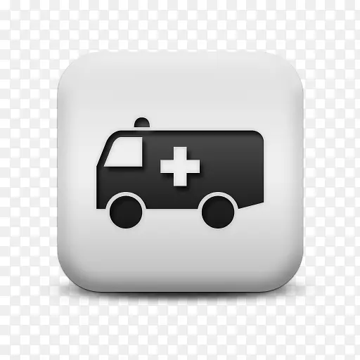 救护车电脑图标标记紧急医疗服务-救护车
