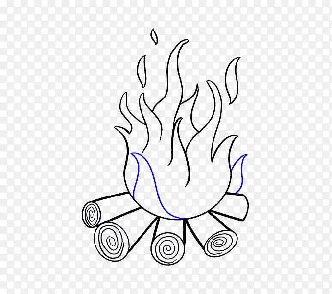消防卡通素描-消防素描